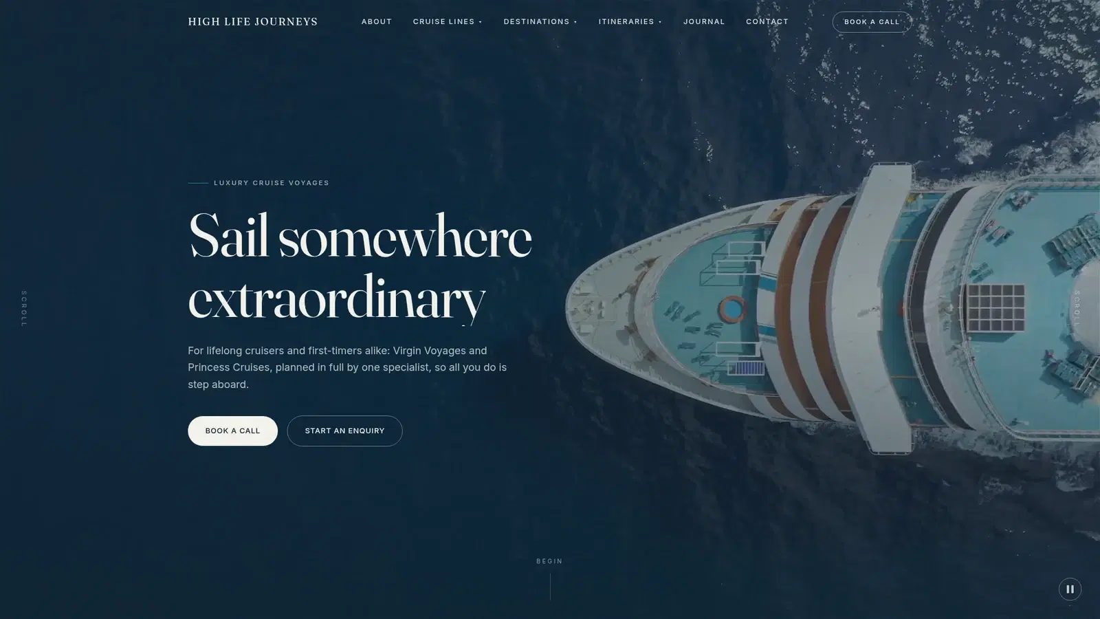 High Life Journeys website built by Nexvato