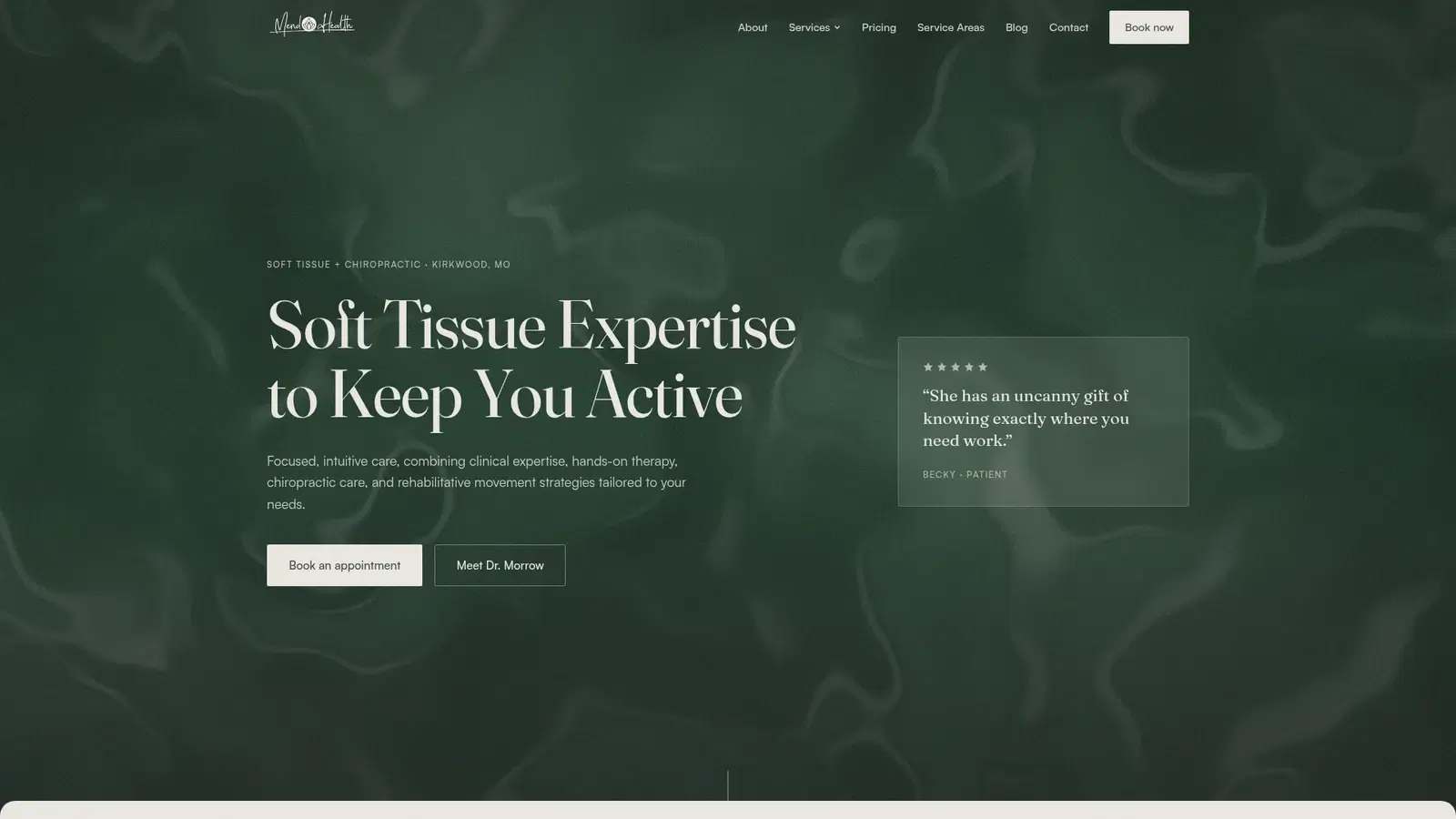 Mend Health website built by Nexvato